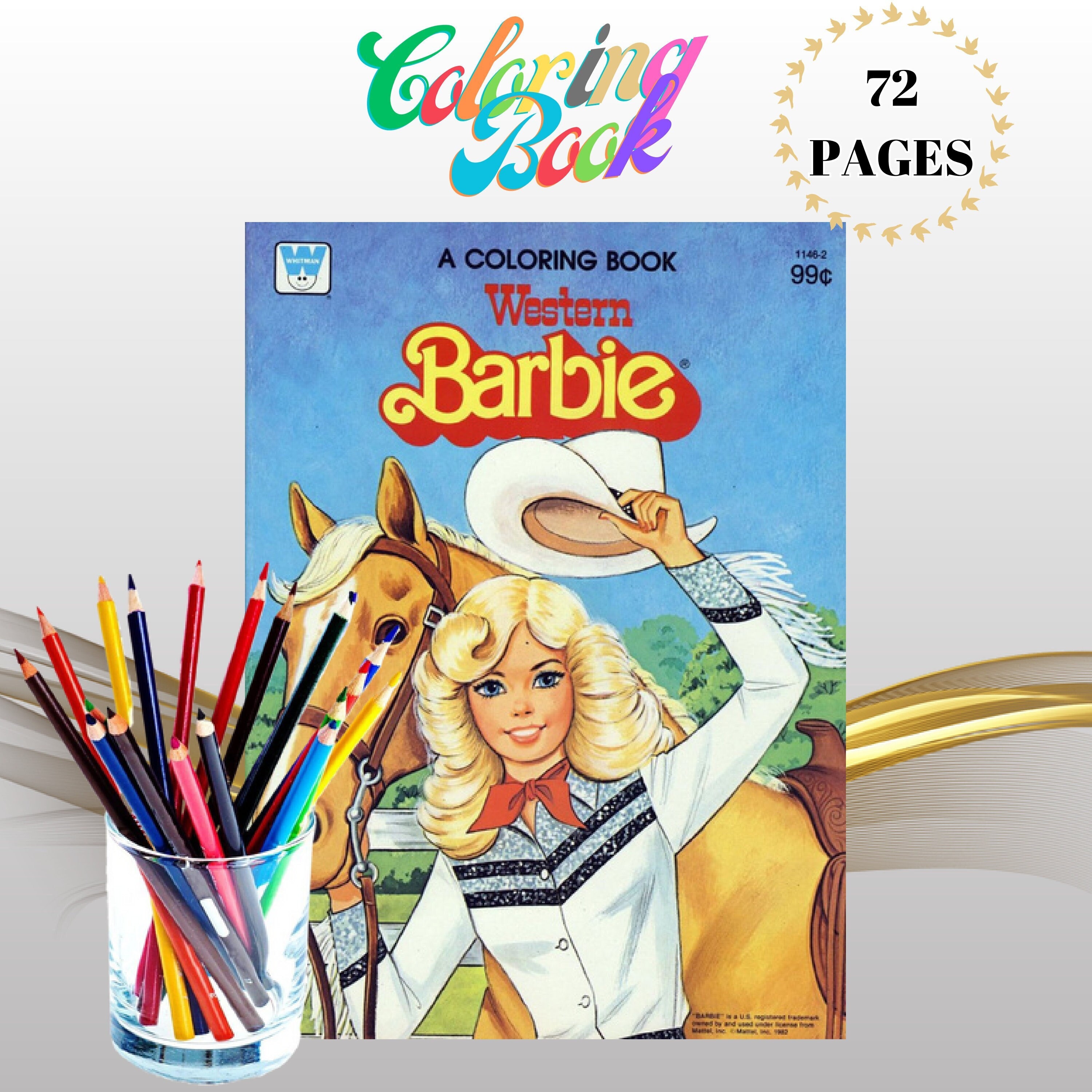 Barbie Coloring Book 72 Pages - Etsy