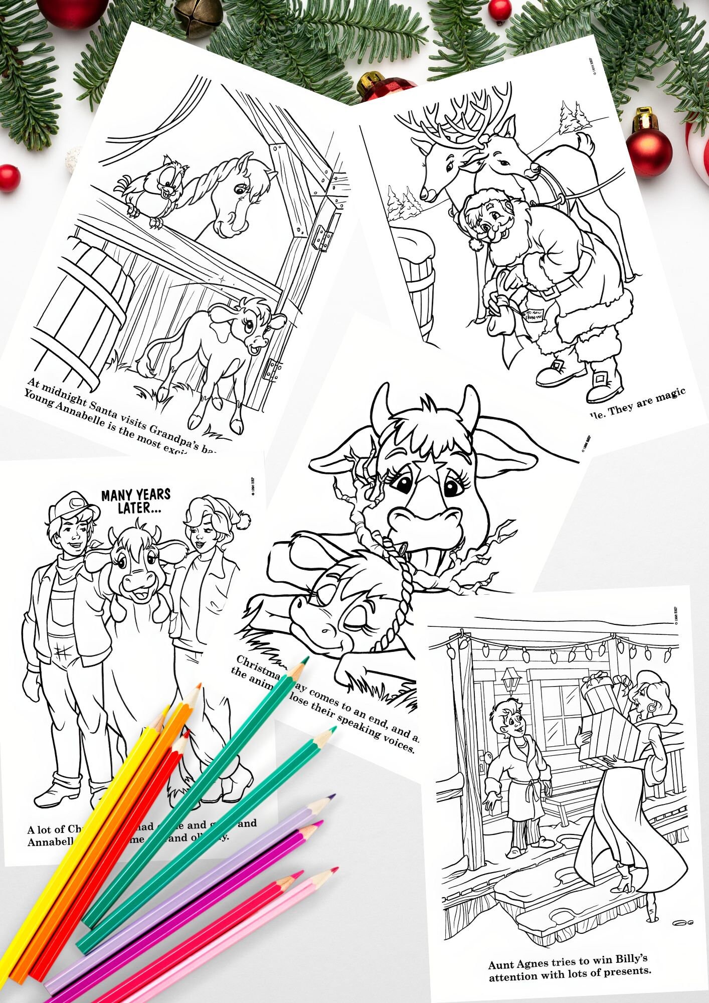 Vintage Coloring Book Annabelle's Wish Printable PDF Instant Digital ...