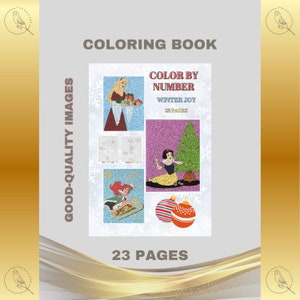 Coloring Book Color By Number 23 Pages to Color Printable PDF Instant Digital Download Kids