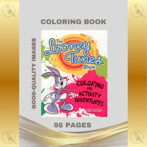 Vintage Coloring and Activity Book The Looney Tunes 98 Pages Printable PDF Instant Digital Download Retro Cartoon