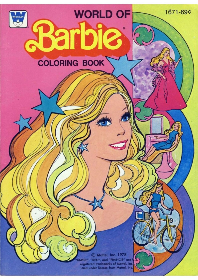 Vintage Coloring Book World of Barbie 98 Pages to Color Printable PDF ...