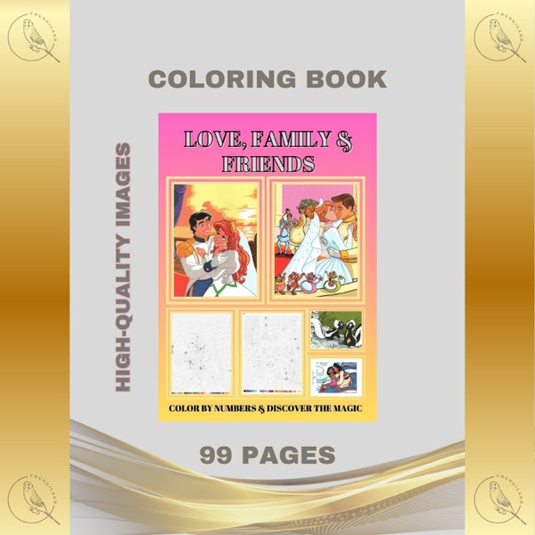 Color by number 99 pages Printable PDF Instant Digital Download