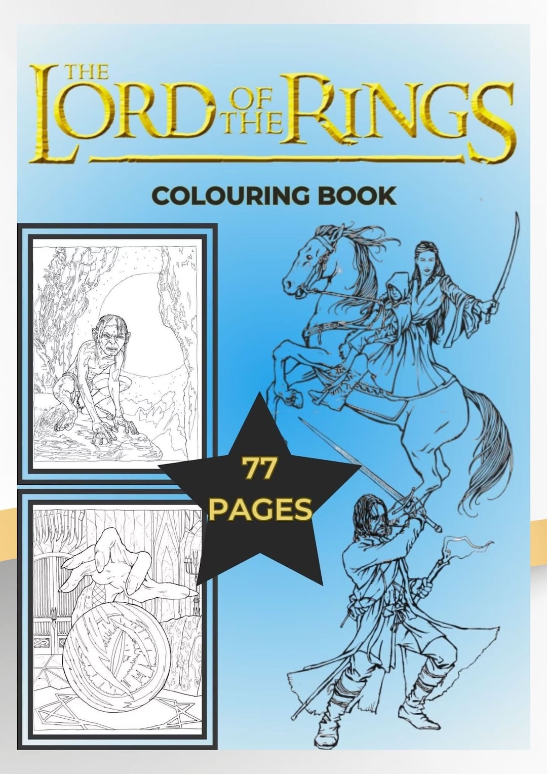 Lord of the Rings Coloring Book Printable PDF Instant Digital Download ...