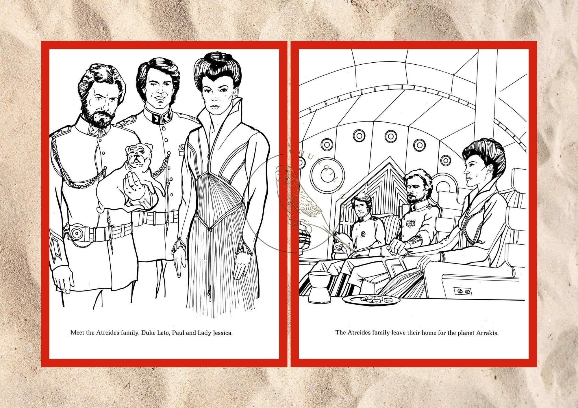 Coloring Book Dune 46 Pages Vintage Instant Download PDF - Etsy