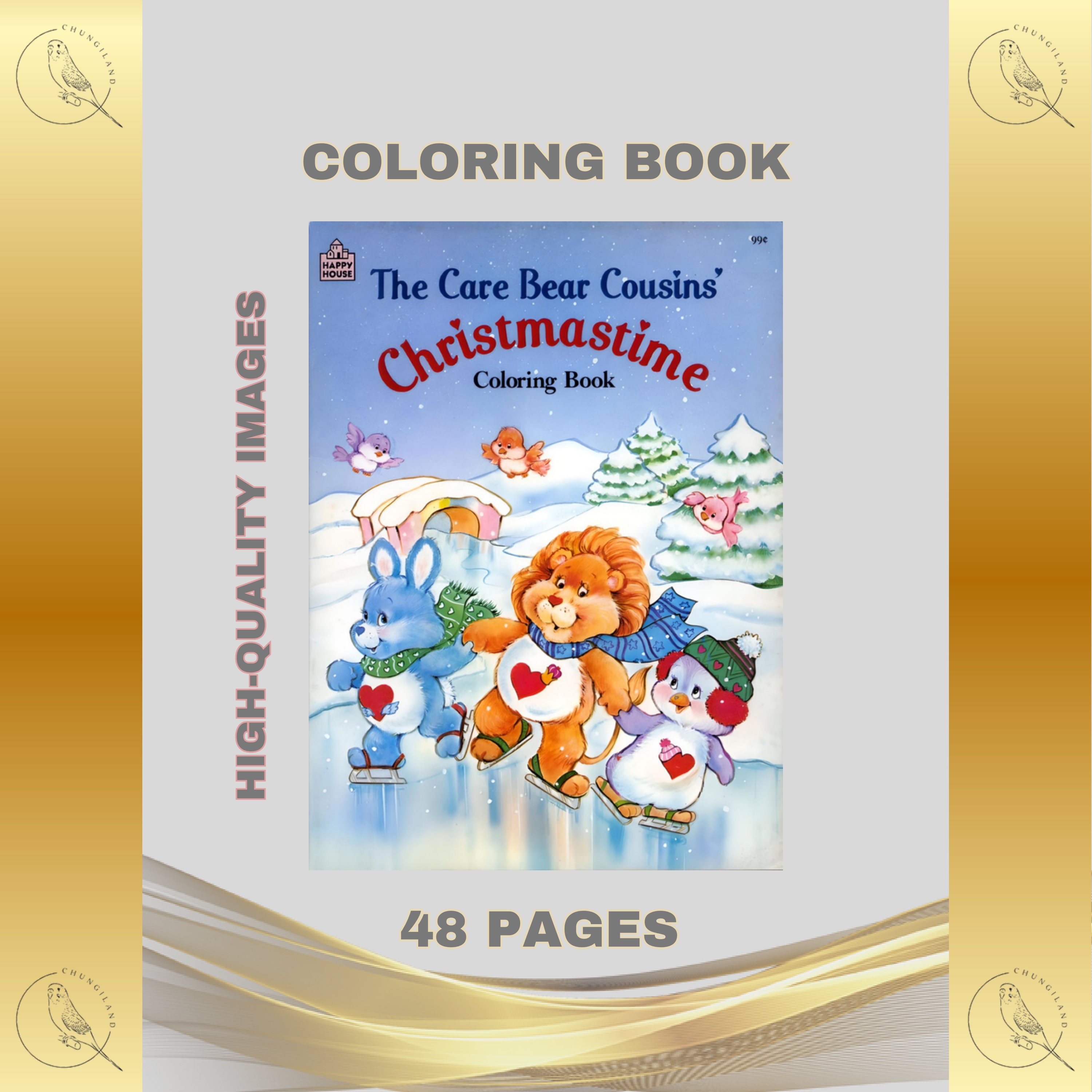 Coloring Book Care Bears Christmas Printable PDF Instant Digital ...