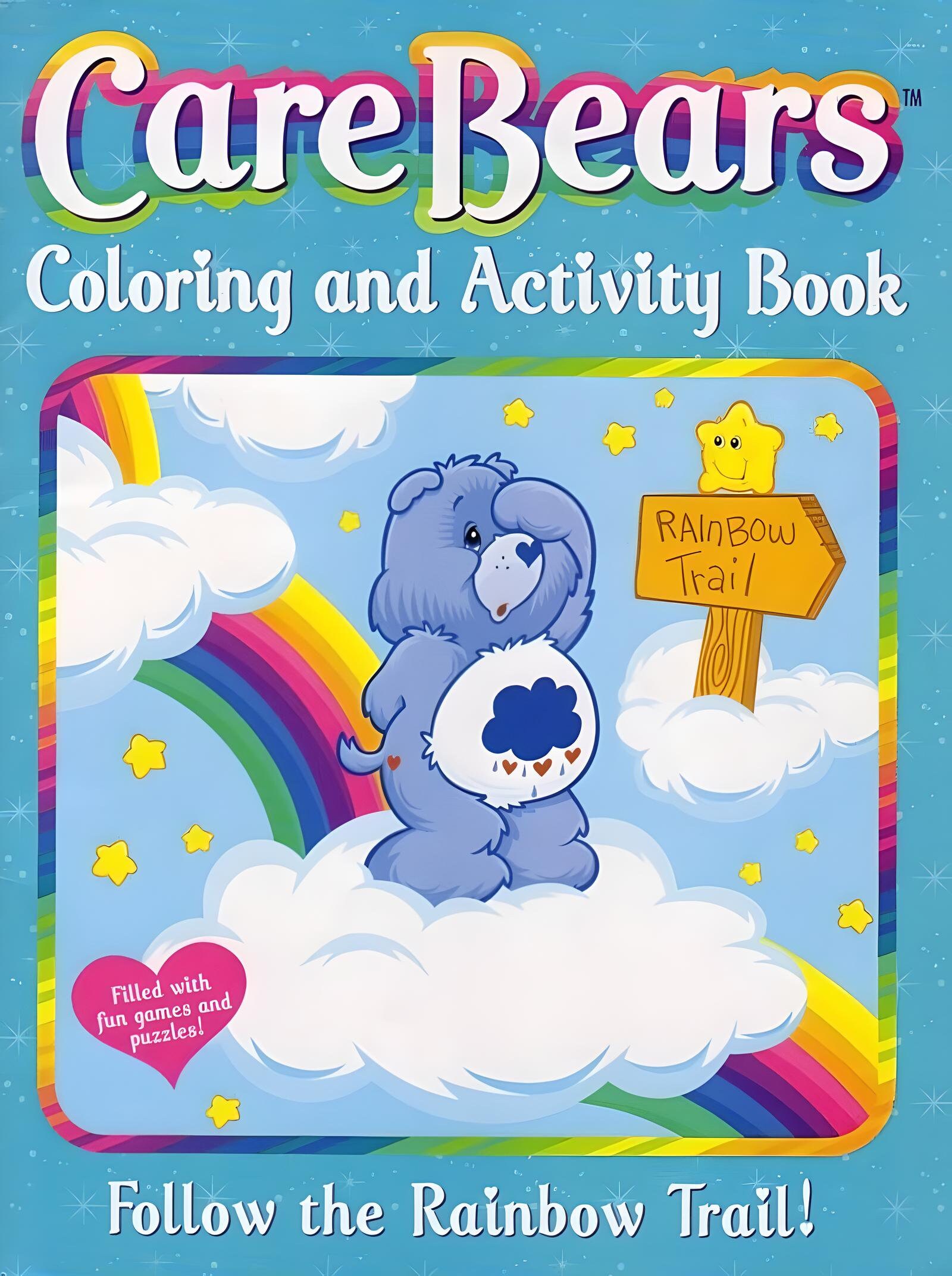 Vintage Care Bears Coloring Books Set 49 Pages Printable PDF Instant