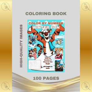 Color by Number 100 Pages to Color Printable PDF Instant Digital Download Retro Vintage DIY Art Fun