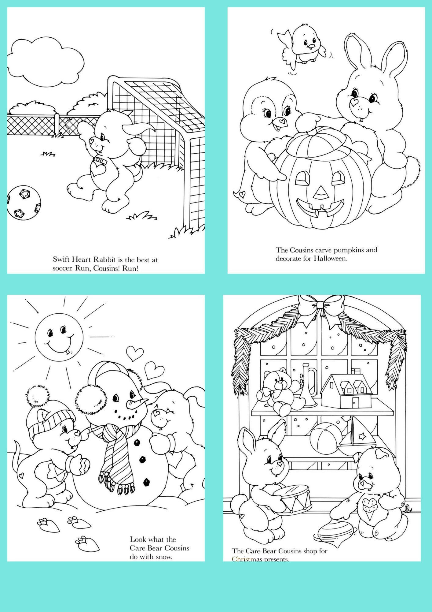 Coloring Book the Care Bears 48pages Printable PDF Instant Digital ...