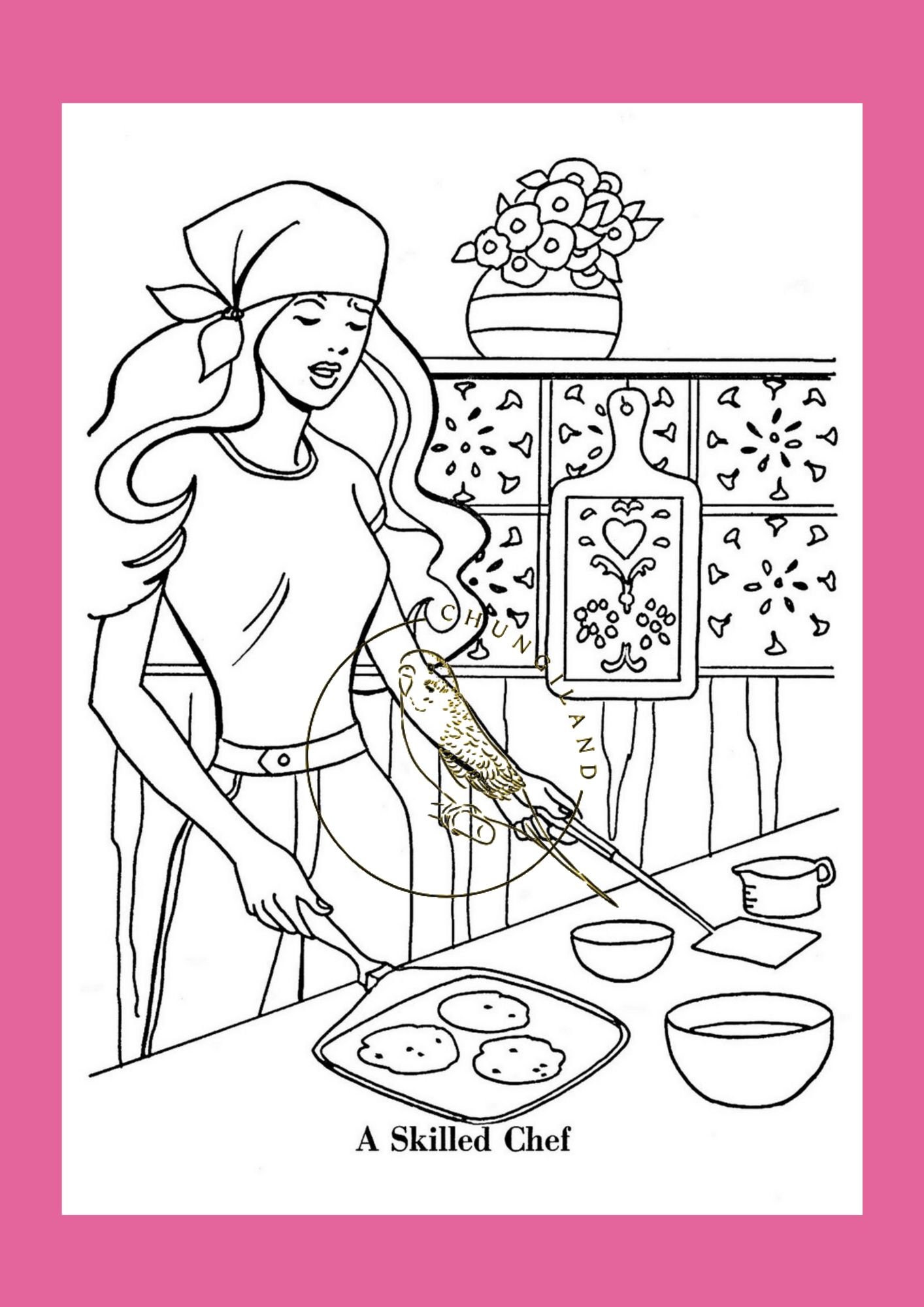 Vintage Coloring Book World of Barbie 98 Pages to Color Printable PDF Instant Digital Download