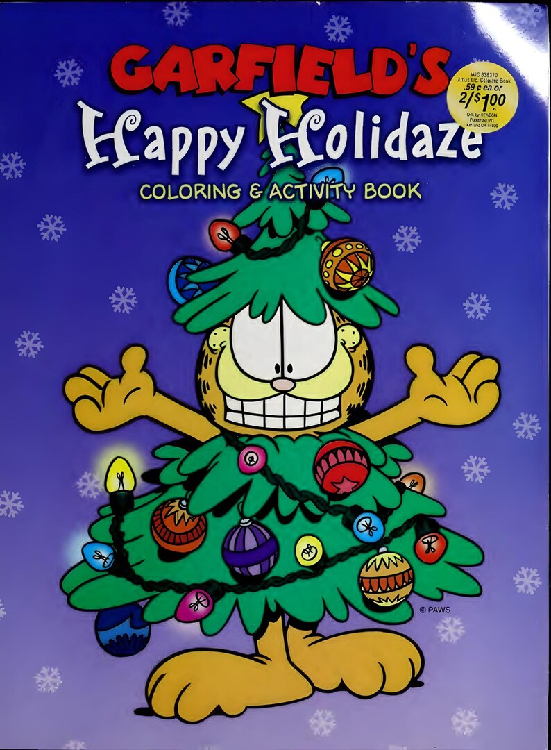 Vintage Coloring Activity Book Garfield 32 Pages Printable PDF Etsy