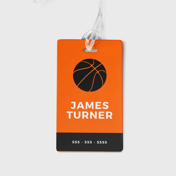 Personalized Basketball Sports Bag Tag Christmas Present Gift Idea for team Unique Birthday Gift for Boy Teenager Highschool Elementary