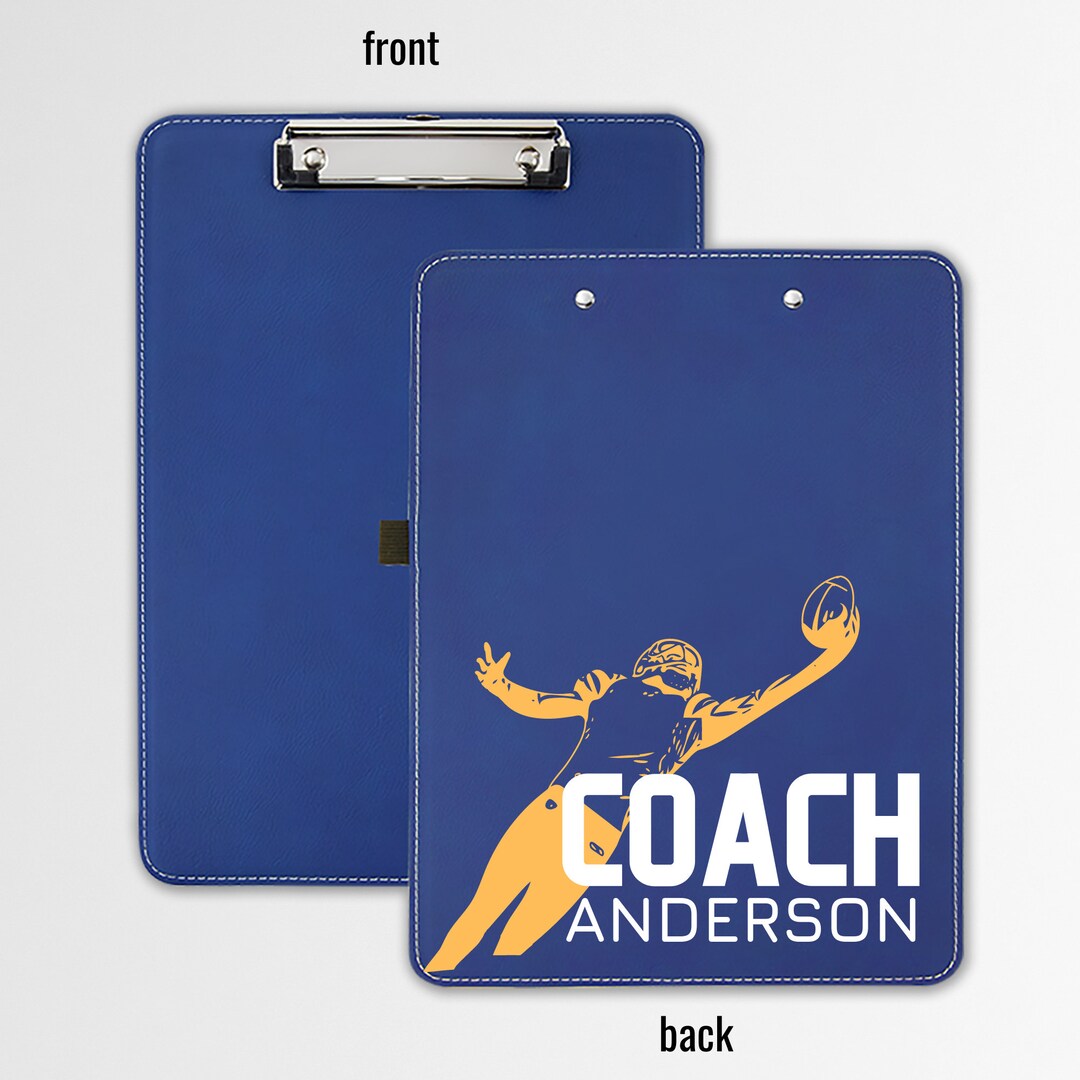 Personalized Football Coach Clipboard Custom Gift Idea Football Coach Retirement Gift End of