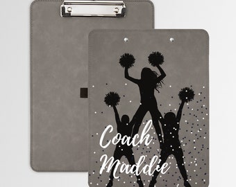 Personalized Cheer Coach Clipboard Custom Gift Idea Cheer Coach Retirement Gift End of Season Gift from Team Under 25 Small Gift Idea Unique
