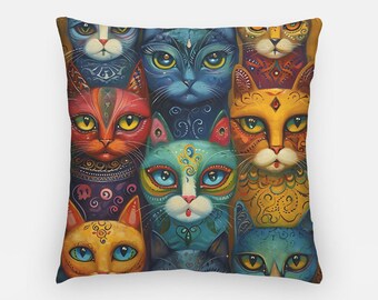 Funky Cats Accent Pillow Case