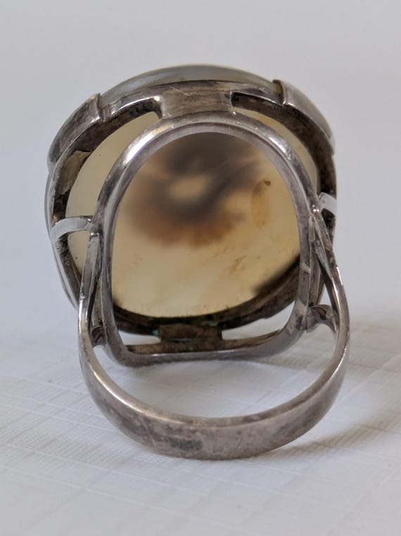 Antique Large Statement Silver Mounted Scenic Cha… - image 14