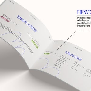 Proposition de projet Document de Bienvenue Template en Français Graphiste Indesign image 2