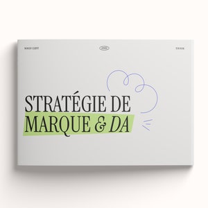 Présentation stratégie de marque et direction artistique Template en français Graphiste Indesign image 1