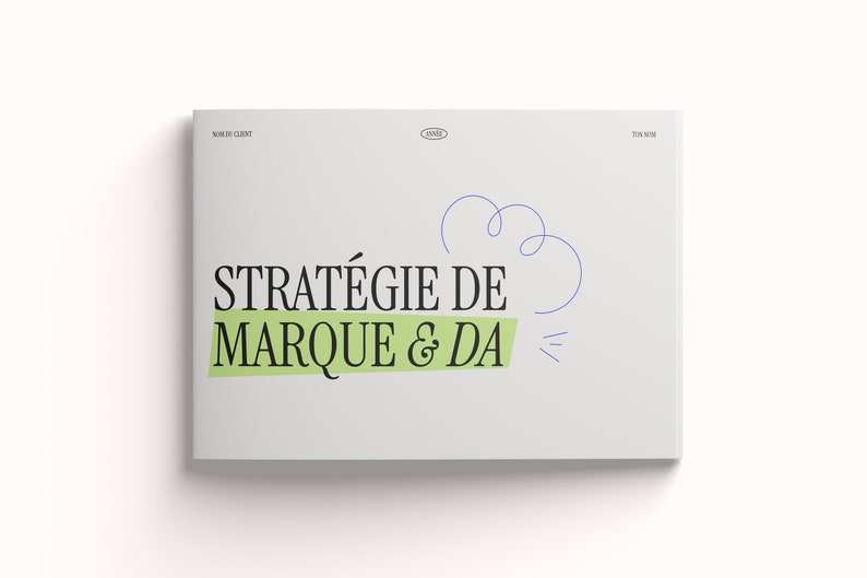 Présentation stratégie de marque et direction artistique Template en français Graphiste Indesign image 1