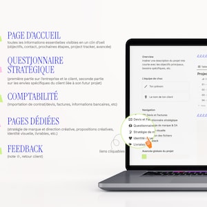 Lot de templates en français pour graphiste freelance parcours client, charte graphique, stratégie de marque, processus, portail notion image 10