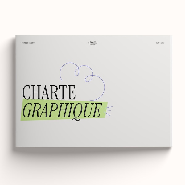 Charte Graphique - Template en Français - Modèle de guide de marque - Indesign