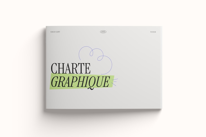 Charte Graphique Template en Français Modèle de guide de marque Indesign image 1