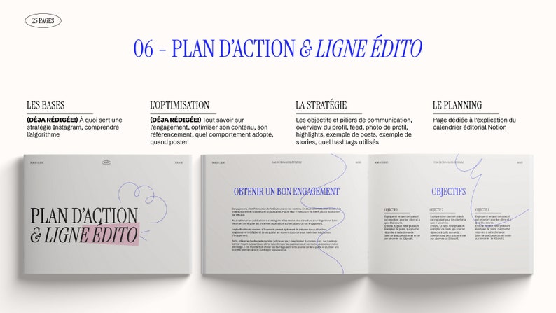 Set of templates in French for freelance graphic designer customer journey, graphic charter, brand strategy, process, concept portal image 8