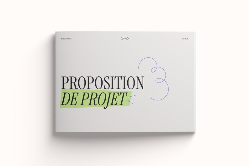 Proposition de projet Document de Bienvenue Template en Français Graphiste Indesign image 1