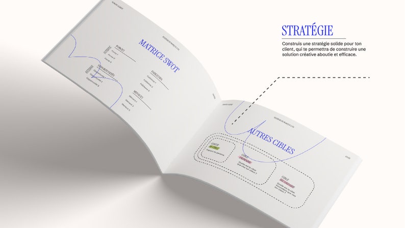 Présentation stratégie de marque et direction artistique Template en français Graphiste Indesign image 2