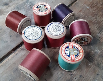 Dewhurst's Sylko 40 Thread Wooden Cotton Reels -  UK