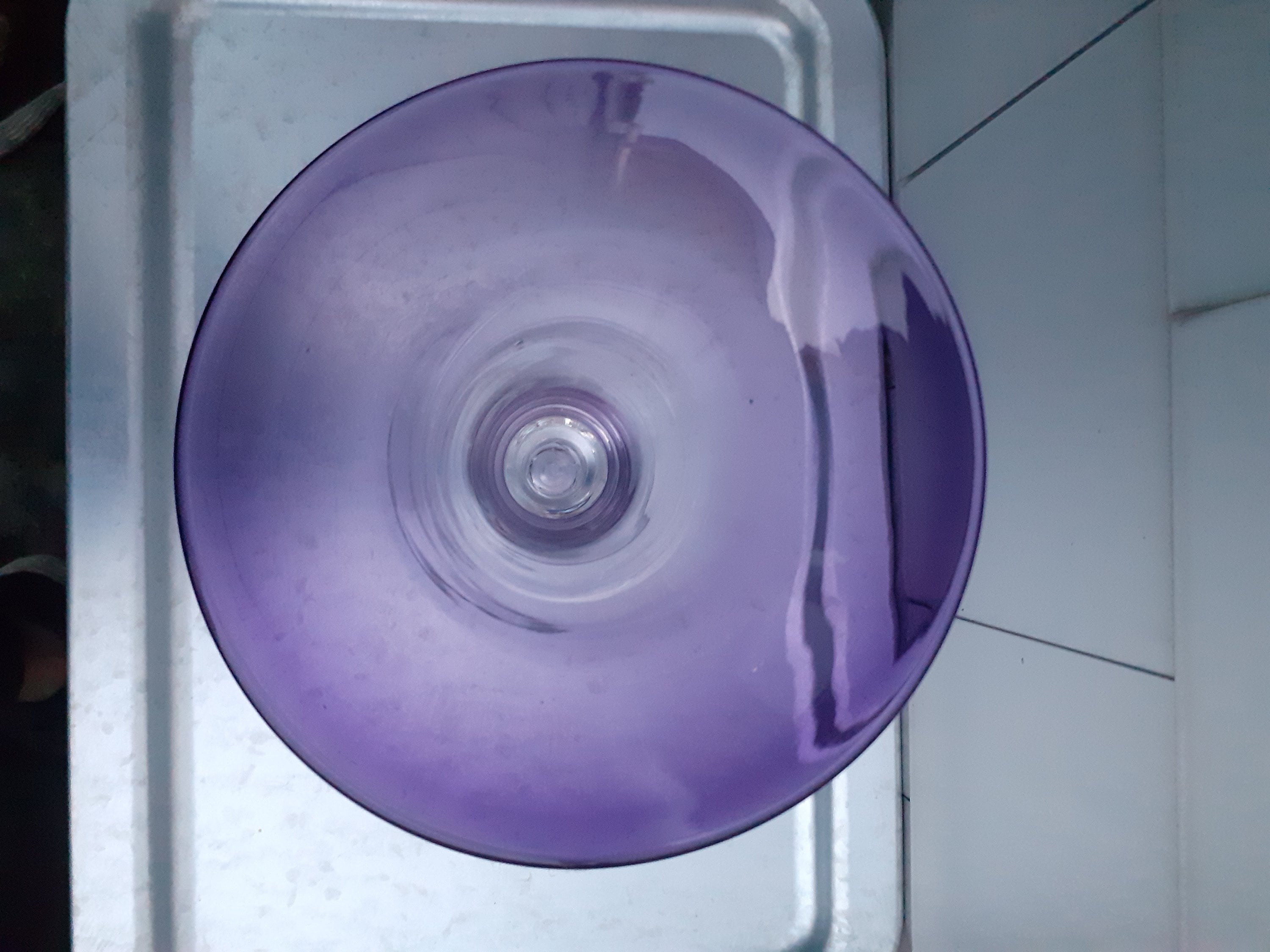 Purple Vase Vintage Glass Etsy UK