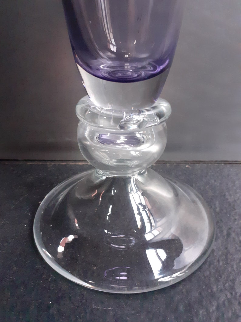 Purple Vase Vintage Glass Etsy UK