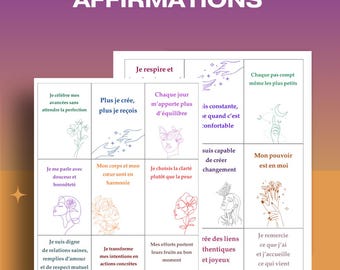 Affirmation Cards in Frensh – 27 Printable PDF
