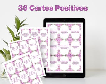 36 frensh Positive Messages Cards – Daily Inspiration & Motivation Pack