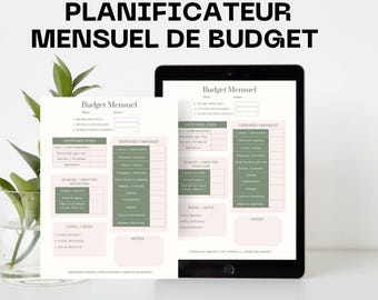 Planificateur Mensuel de Budget à Imprimer | Organiseur Financier | Suivi des Dépenses