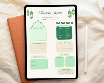 Ramadan Planner PDF – Prayer, Fasting & Goals Tracker – Printable Islamic Planner