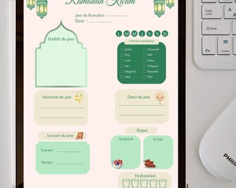 Ramadan Planner PDF – Prayer, Fasting & Goals Tracker – Printable Islamic Planner