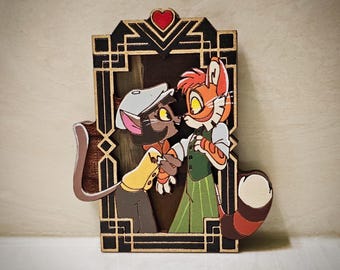 踊ってあげるわよ！アイビー＆フレックルの手描き木製チャーム/ピン/マグネット