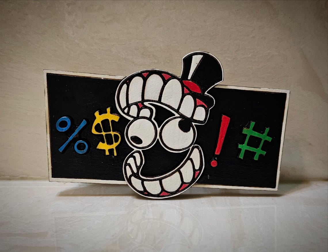 Poopy Censor Bar Caine's Censor Bar Handpainted Wooden Pin/magnet/charm (inspired by the ...