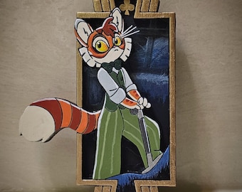 Graveside Freckleの手作り木製バックパックチャーム/ピン/マグネット（Lackadaisyにインスパイアされたデザイン）