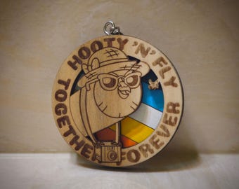 フーティとフライ、永遠に一緒 アロアセクシャル プライド バックパック チャーム（『アウルハウス』にインスパイア）