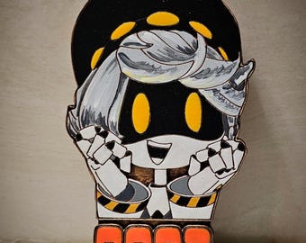 Serial Designation N, Apology Accepted blacklight reactive handpainted pin/magnet/charm (inspired by Murder Drones)