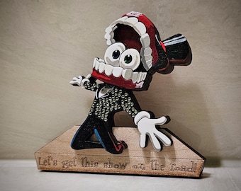 I AM Caine handpainted solid wood charm/pin/magnet (inspired by The Amazing Digital Circus)