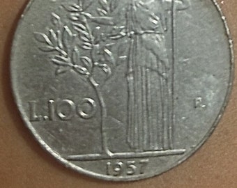 100 Lire République italienne 1957. En très bon état comme on peut le voir sur les photos