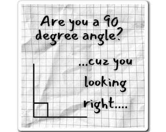 Math Pun Right Angle Magnet – Funny Geeky Fridge Decor