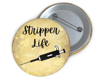 Stripper Pipet Science Pun Pin: Funny Lab Technician Gift
