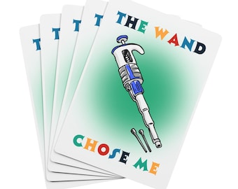Science Pun Poker Playing Cards, Lab Tech Gift