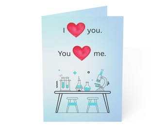 I Heart You Lab Chemistry Card | Greeting Card