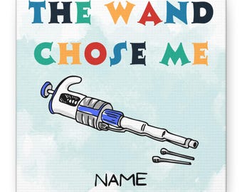 Funny Science Pipette Canvas Art: Teacher Gift