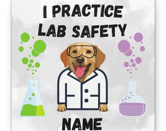 Funny Lab Safety Canvas Print: Science Pun Teacher Gift