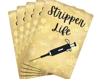 Science Pun Poker Cards: "Stripper Life" Lab Gift